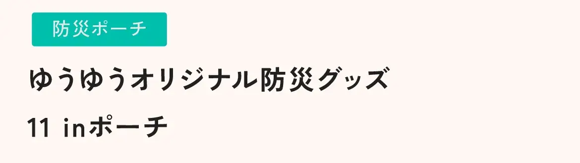 ゆうゆうオリジナル防災グッズ11 inポーチ