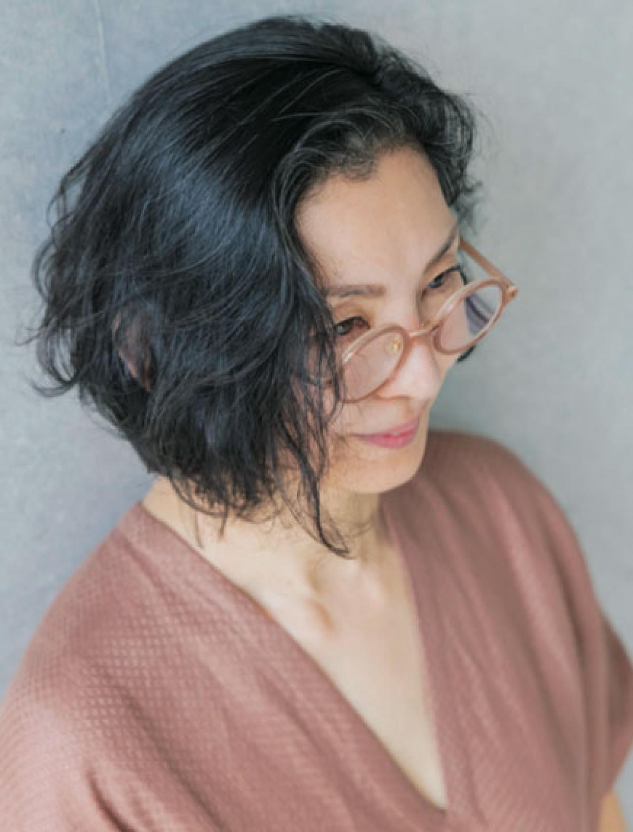 中嶋美穂さんの【めがねがポイント】のコーデ10スタイル。マチュア世代めがねスタイル第6回（画像4）