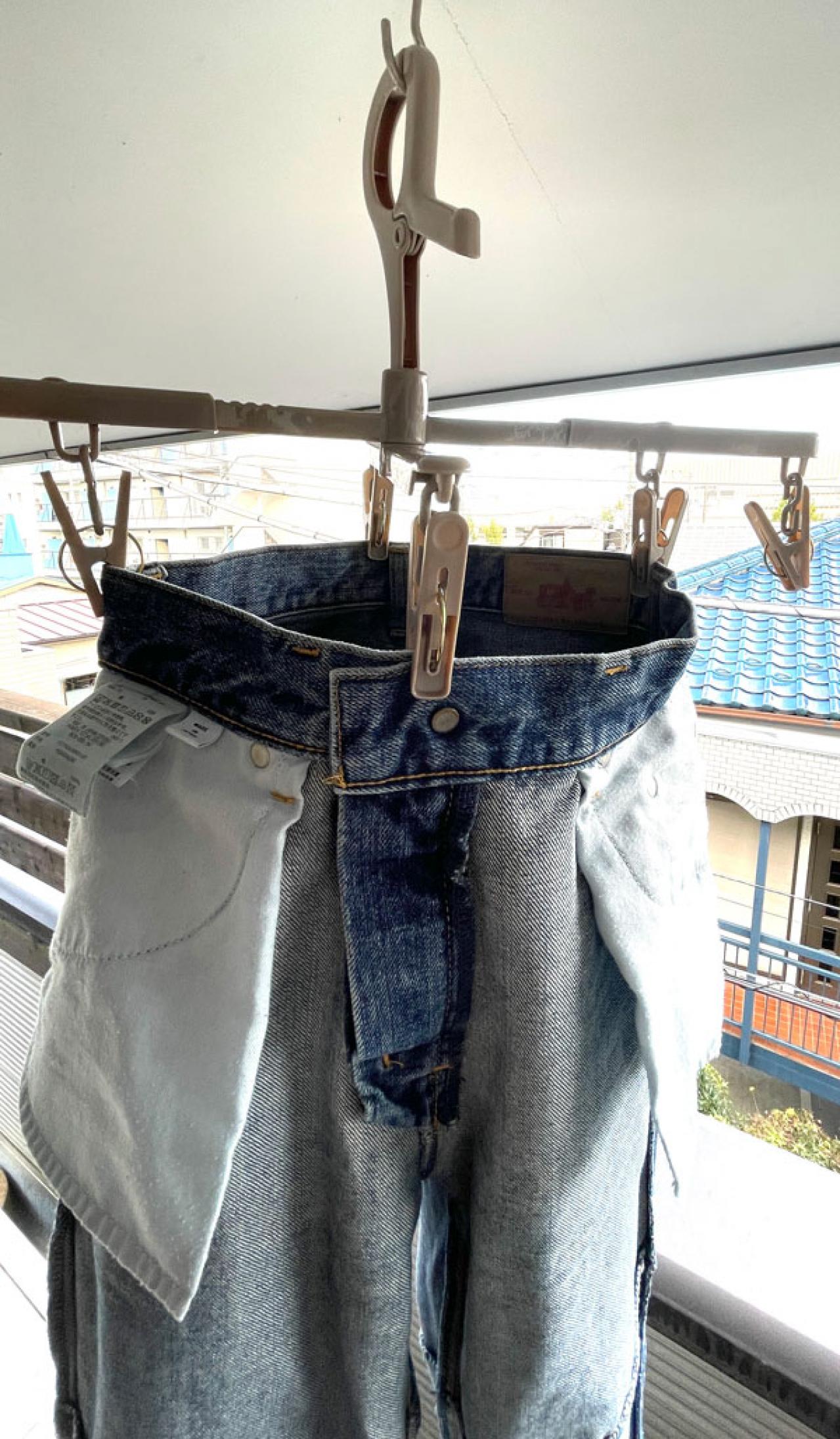 ジーンズが速乾！【スリコ】のハンガーは乾燥機でクシャクシャになるものがきれいに乾く（画像3）