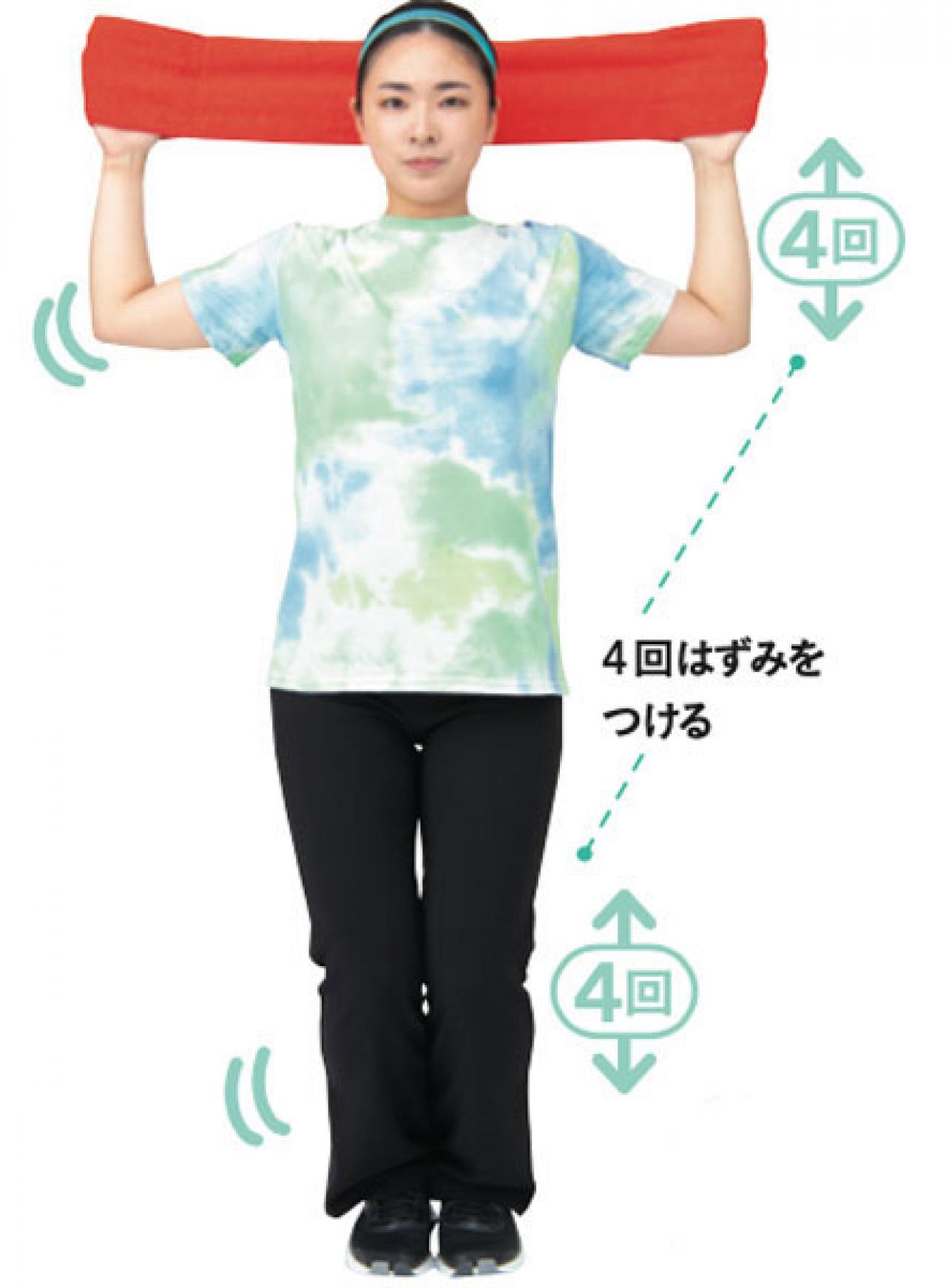 知ってる？タオル１本でできる【PARTY体操】　ガチガチに固まった肩こり、腰痛に。姿勢も整うと話題！（画像4）