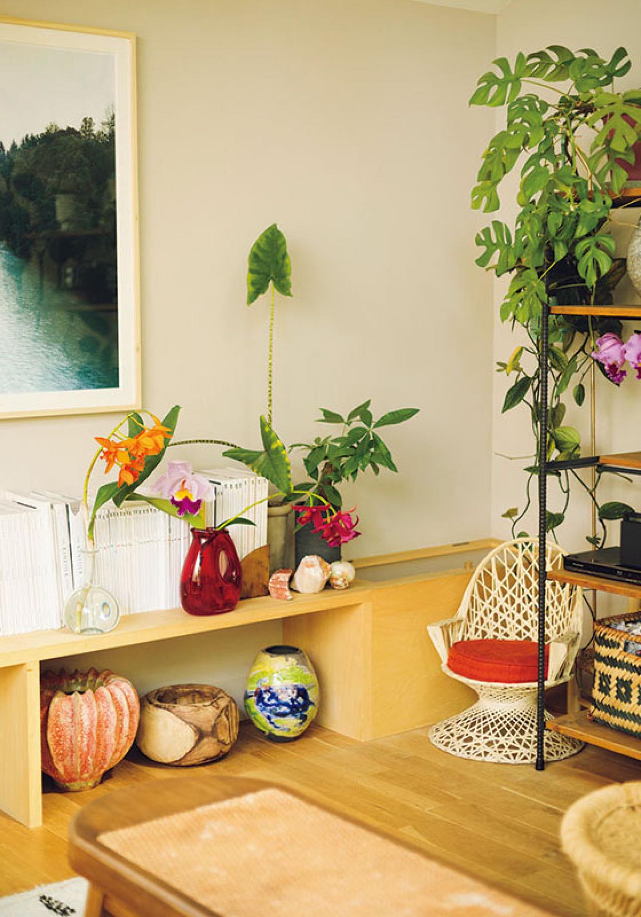 中目黒のフラワーショップ farver オーナーの自宅。「ジグザグに植物を配置する」と、こんなにすてき！（画像10）
