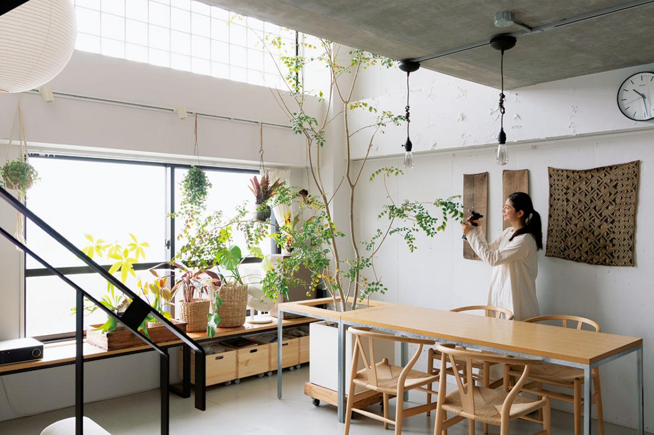 中古マンションだけど「森に住んでいる感じ！」部屋に大きな木のある【インテリア実例】