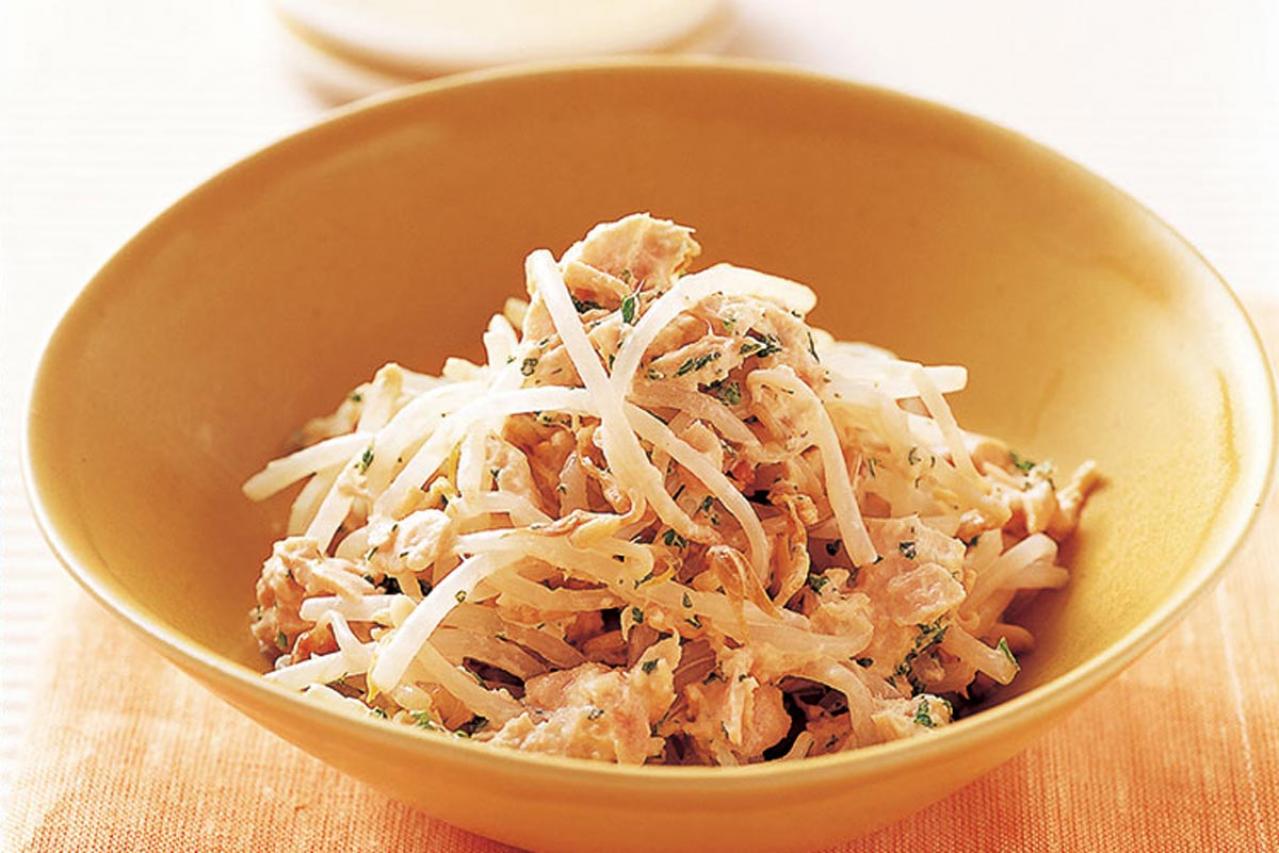 【節約＆糖質オフレシピ】さっとゆでるだけで完成！ もやしのあえ物2選「ツナのみそマヨあえ」「えびのわさびじょうゆ」