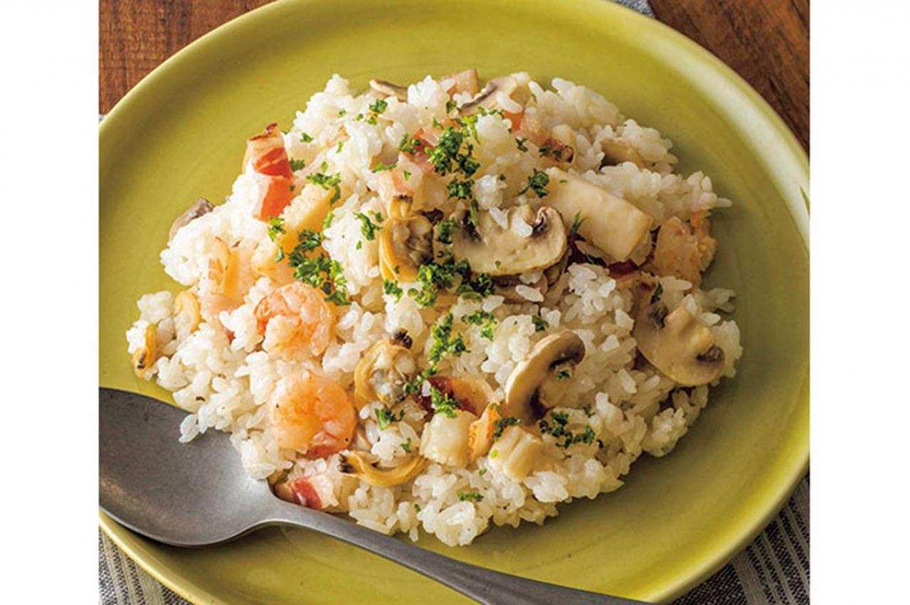 【炊飯器】で失敗しない、炊き込みシーフードピラフ。シーフードミックスを使って簡単！