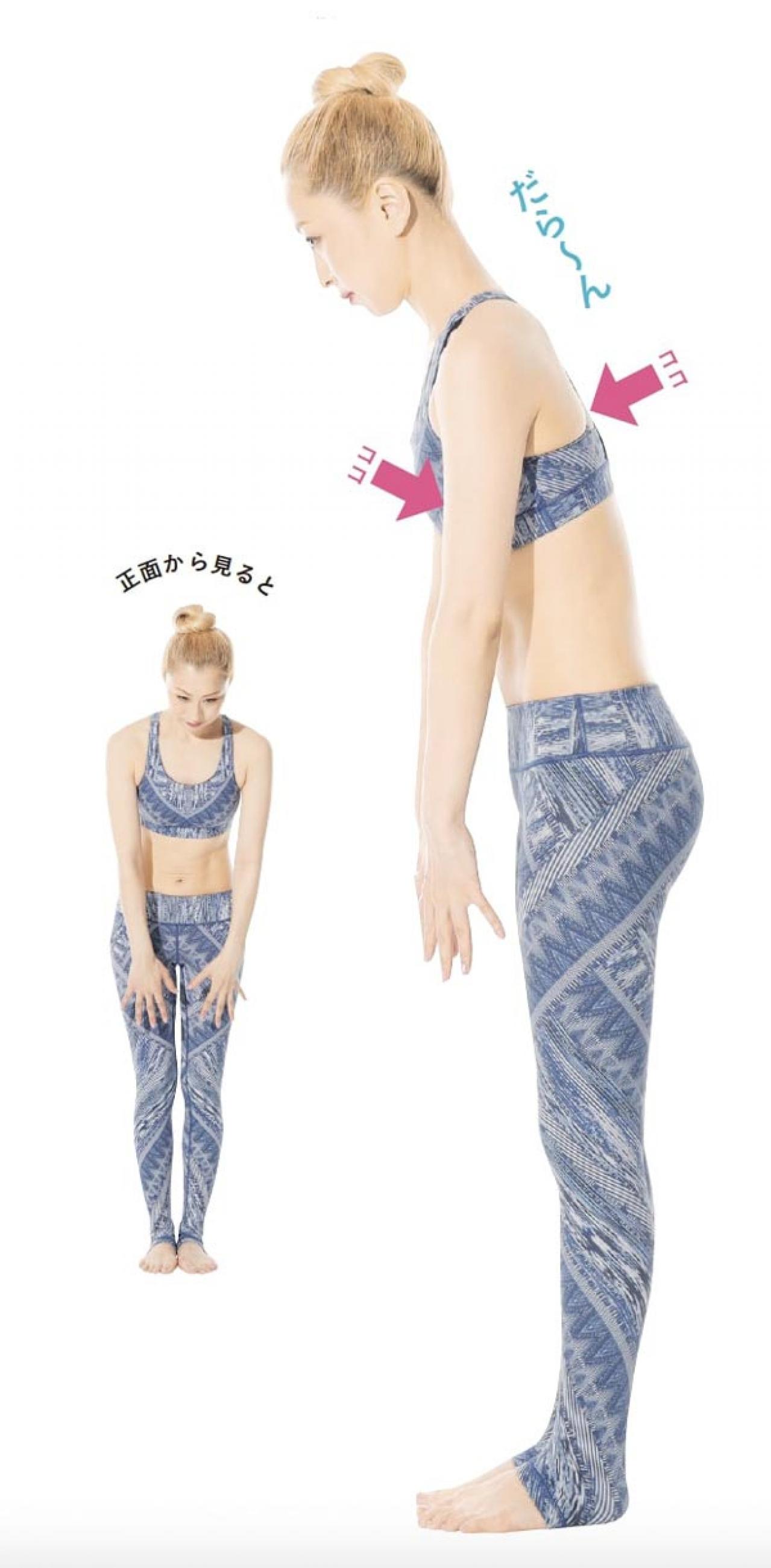 【ayaさん流 部分やせヨガ】で背中＆二の腕をキュッと引き締め。ノースリーブが似合う腕になる！（画像3）