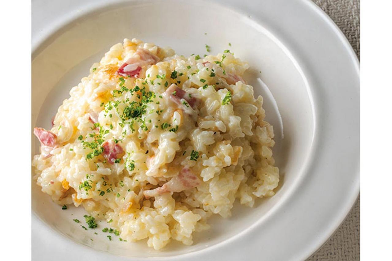 炊飯器で「ベーコンチーズリゾット」が美味！ほったらかしで簡単