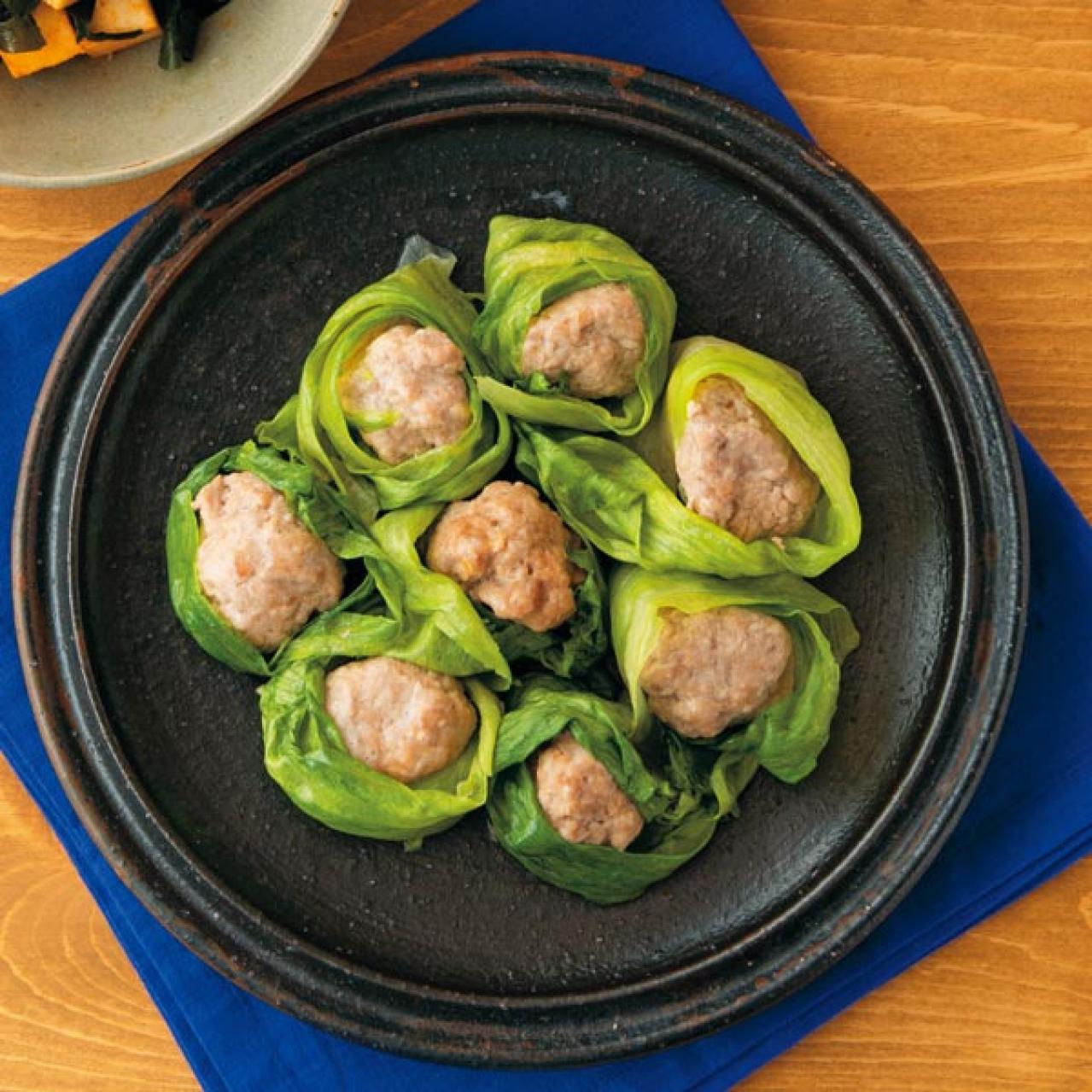 【ダイエット献立】たんぱく質たっぷりの「ひき肉とツナのレタスシューマイ」。1人分の材料費199円以下で節約にもなる！（画像2）