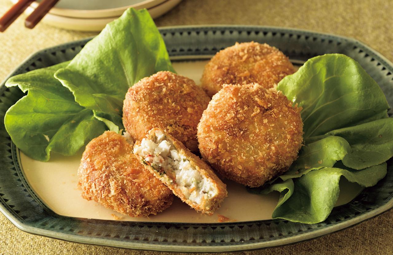 秋野菜たっぷりレシピ。冷めてもおいしい！滋味深い、里芋の和風コロッケ