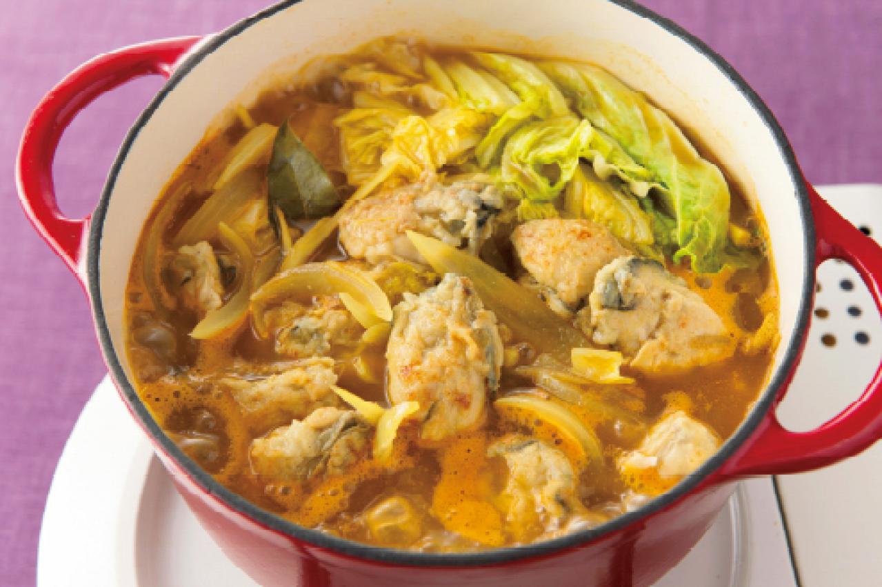 【鍋レシピ】たっぷりの野菜で免疫力アップ！「きのことえびのにんにく鍋」「かきとごぼうのカレー鍋」（画像3）