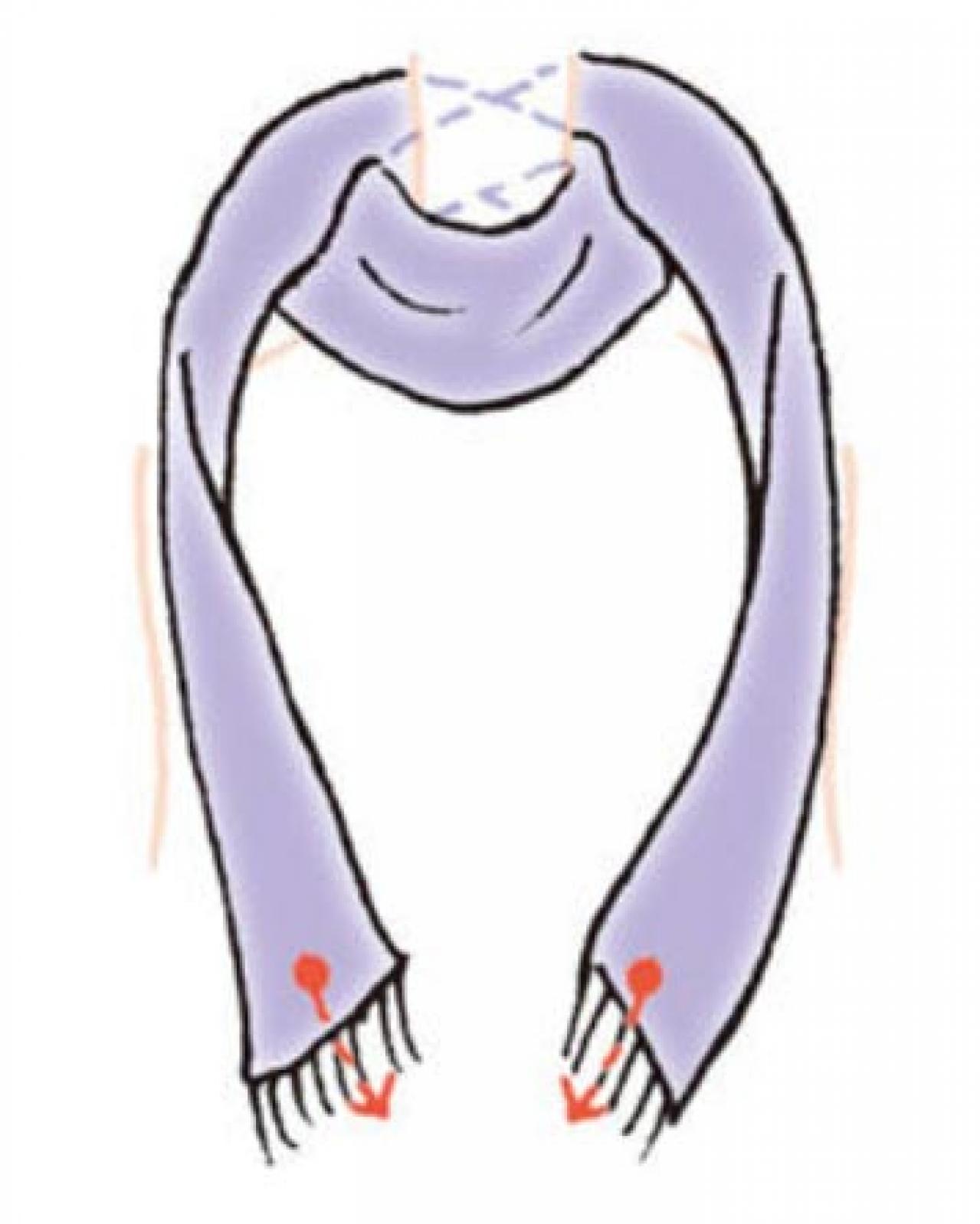 簡単でかわいい！マフラー巻き方2選「プレーンロール」と「ダブルクロス」（画像4）