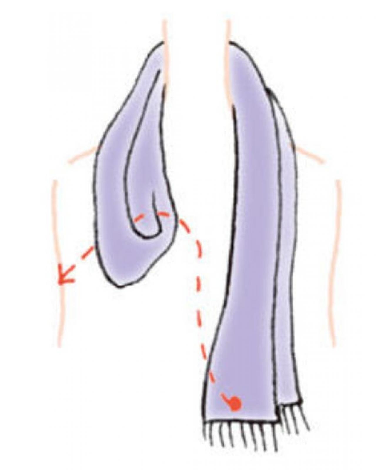 マフラーの巻き方【2選】「ワンループ」と「シンプルクロス」 簡単で大人かわいい！（画像4）