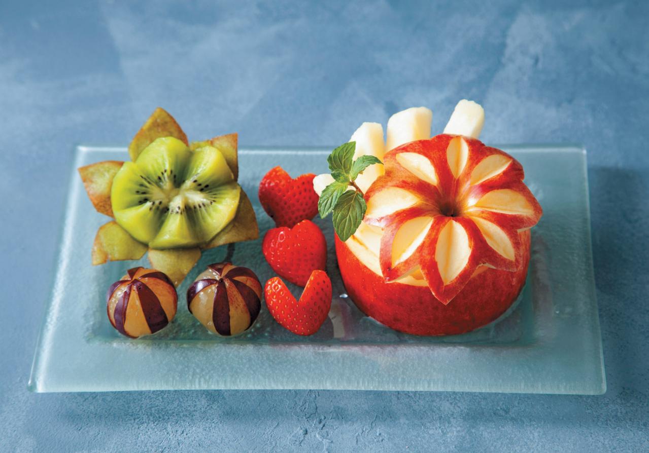 【大人かわいい飾り切り】おなじみのフルーツでおもてなし感を演出できる「アップルカッププレート」（画像3）