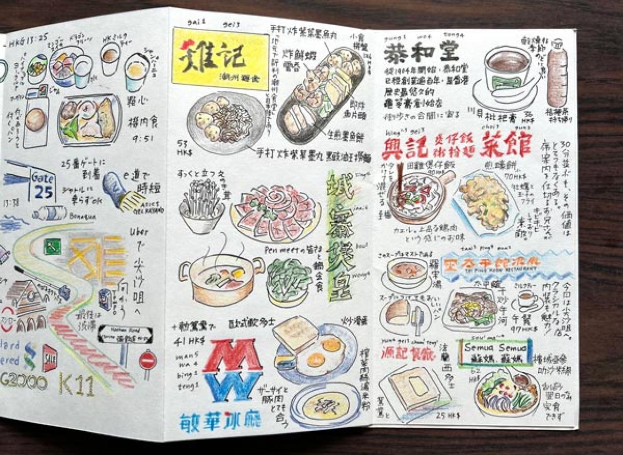 日々の出来事を描く、トラベラーズノートのジャバラ。絵が苦手でも気軽に楽しめる（画像3）