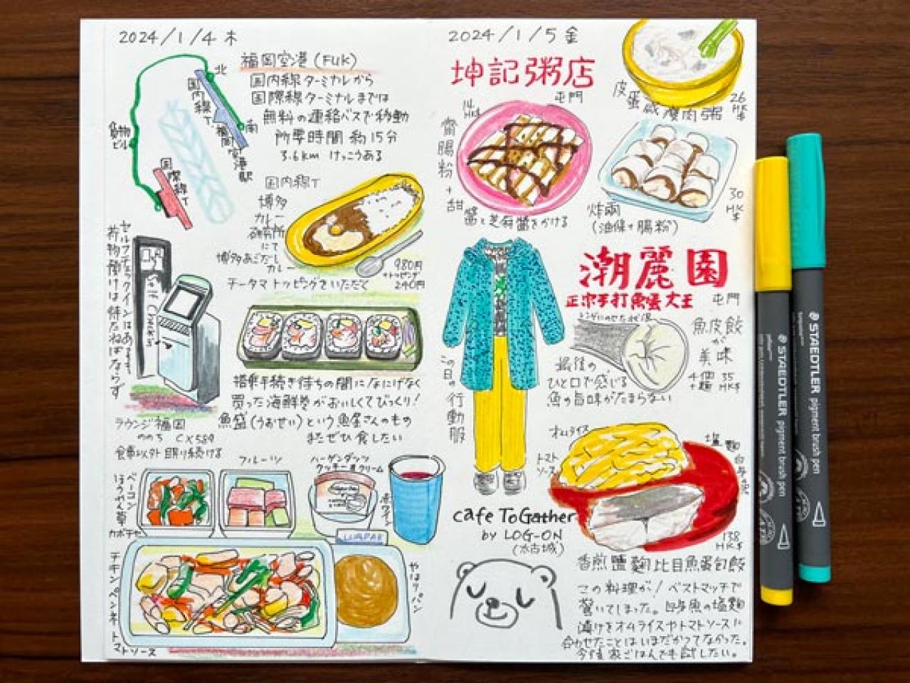 日々の出来事を描く、トラベラーズノートのジャバラ。絵が苦手でも気軽に楽しめる（画像5）