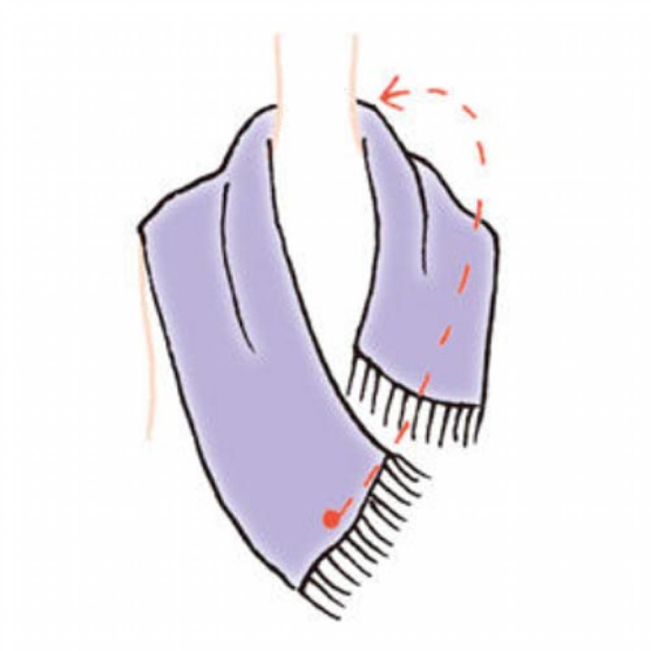 【ストールの巻き方2選】暖かさ抜群！の「シンプルドレープ」と「セーラー結び」（画像4）