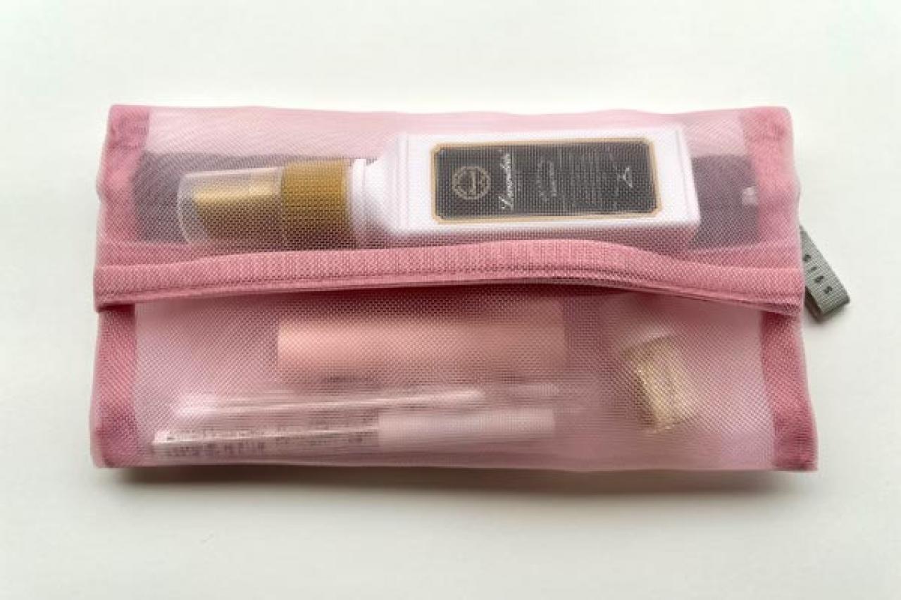 すっきり収納して持ち運ぶペンポーチ。充電ケーブルや小物もOK。メッシュ素材で中身が見える！（画像5）