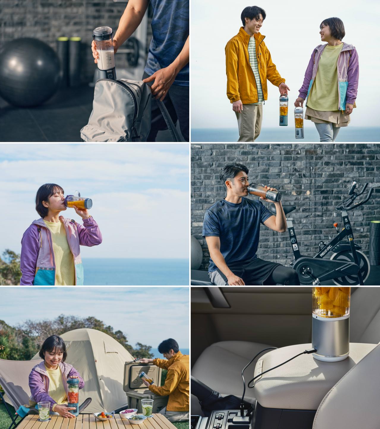 2. 充電式コードレスタイプ  持ち運びも楽で、ボトルからそのまま飲める