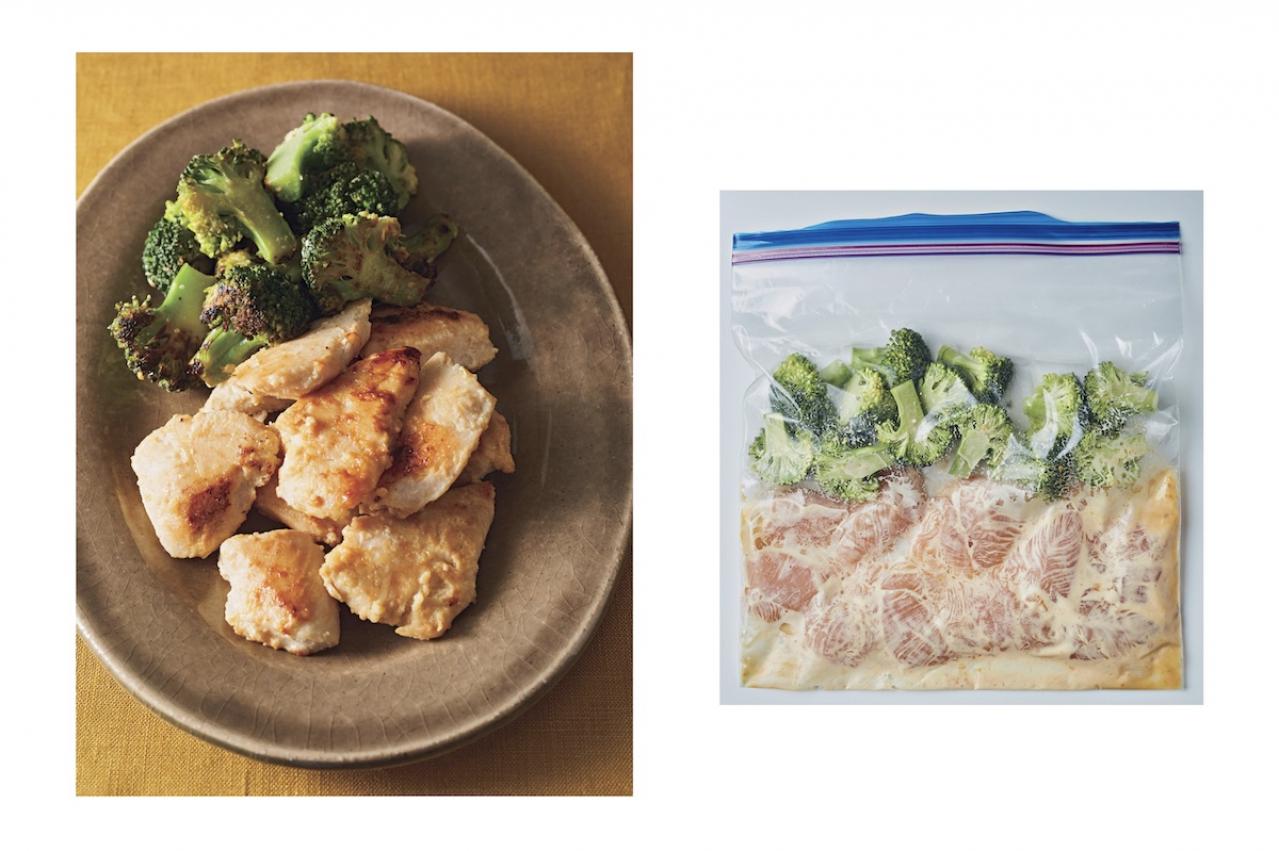 【肉の冷凍ミールパック】解凍、加熱するだけでおいしいおかずが完成！「豚肉と白菜の塩にんにく煮」「ささ身のみそマヨ焼き」