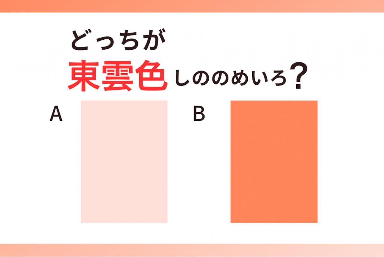 【色の名前クイズ】どっちが「東雲色（しののめいろ）」？