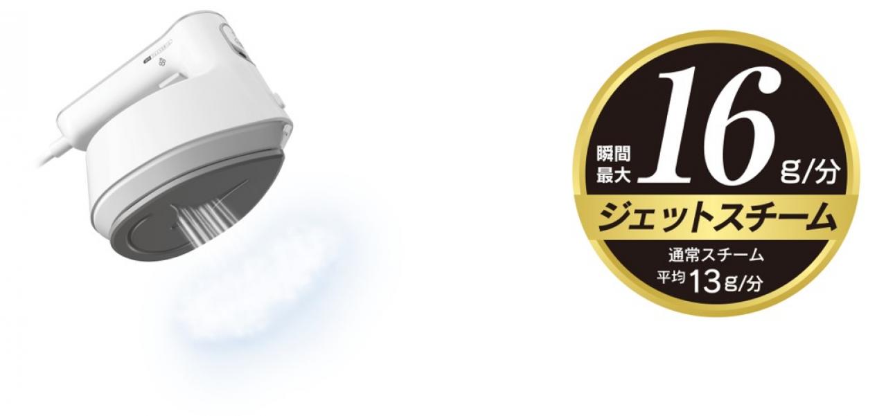 パワフルスチームでしっかりシワをのばす！