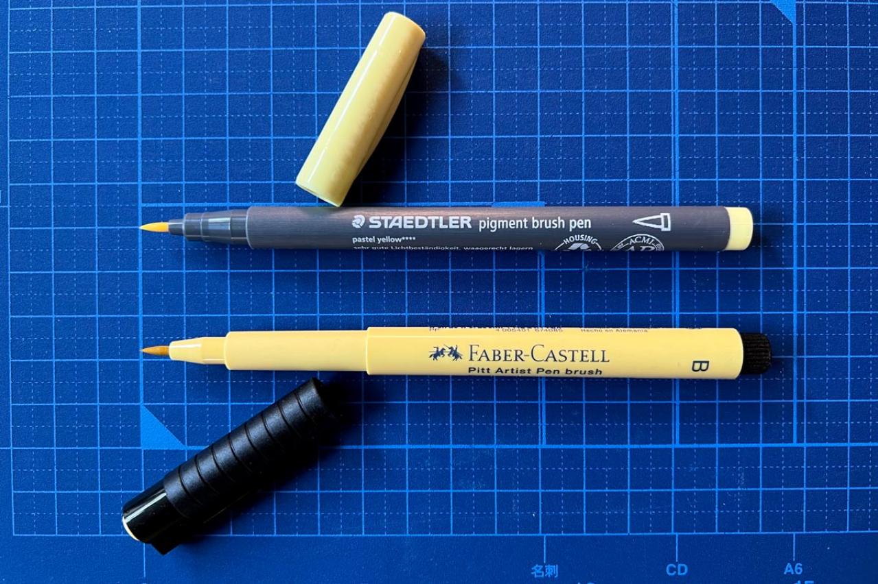 ドイツの誇る筆記具 水性顔料ブラッシュペン2種で、いろいろ彩る