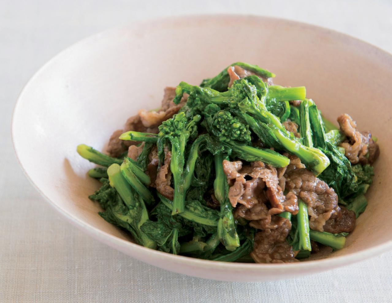 ビタミンCたっぷり【菜の花レシピ】旬を味わう主菜と主食2選「牛肉のしょうゆ炒め」「ツナの混ぜご飯」　（画像2）