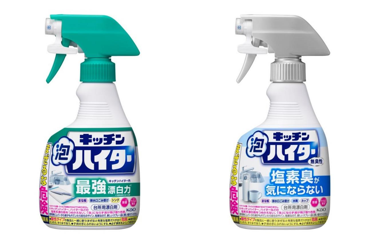 花王の「キッチン泡ハイター」発売27年目で初の改良新発売。「無臭性」も新たに発売