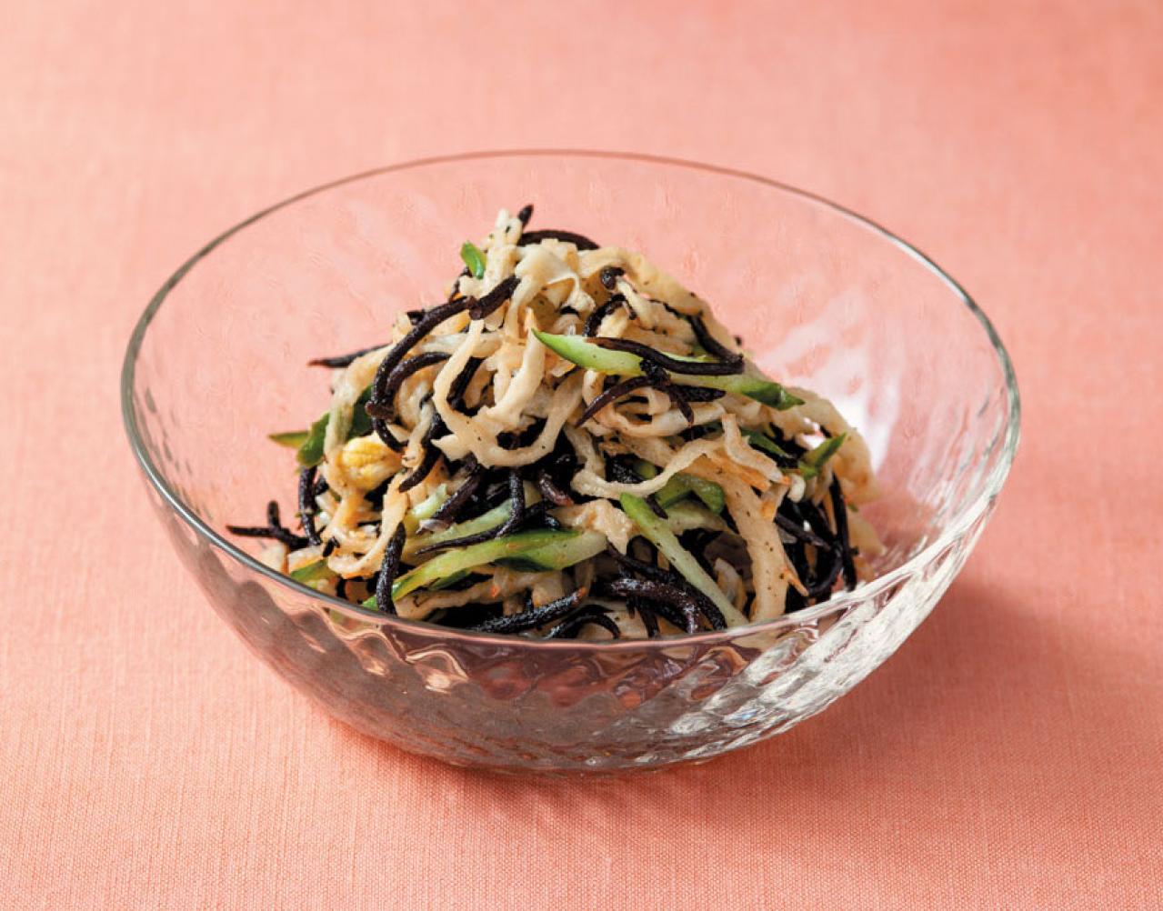 夏におすすめ！ ささっと作れる小鉢3選「オクラの白酢和え」「切り干しとひじきの中華風サラダ」「ピリ辛蒸しなす」【お酢レシピ】（画像3）