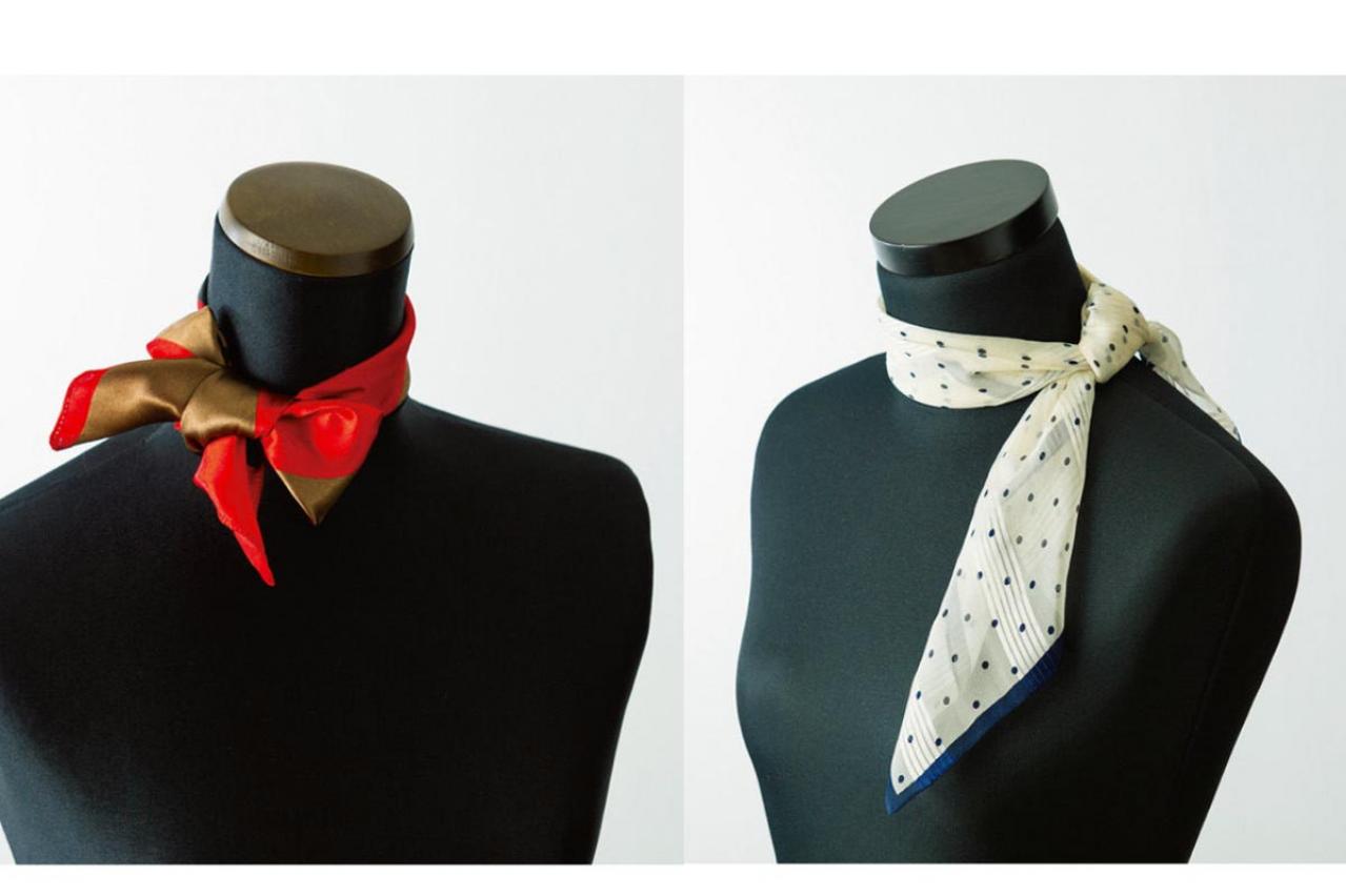 小さめスカーフで【冷房対策】「おしゃれだね」と言われる簡単な結び方2選