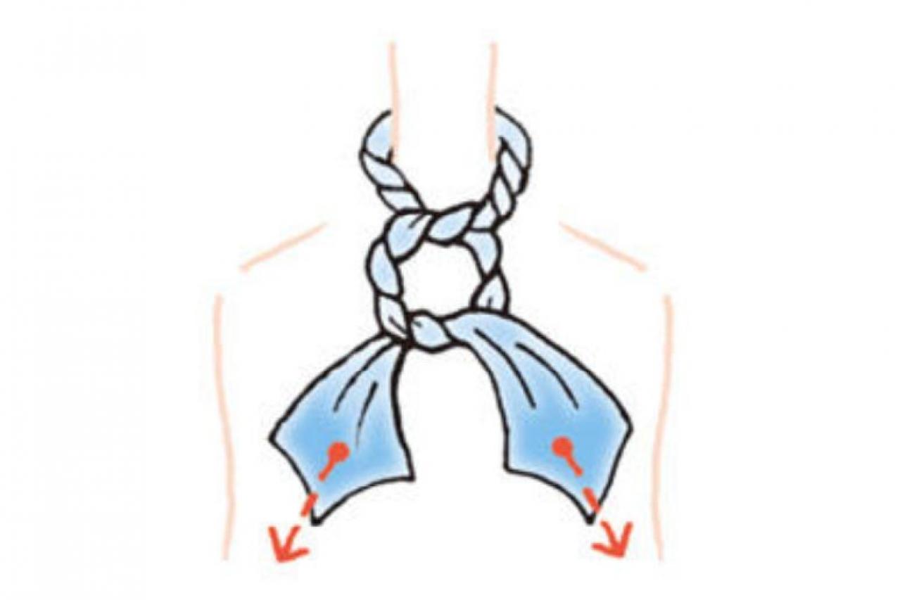【小さめスカーフ】おしゃれに冷房対策！大人っぽい「カウボーイ」と「ツイスト結び」を解説（画像11）