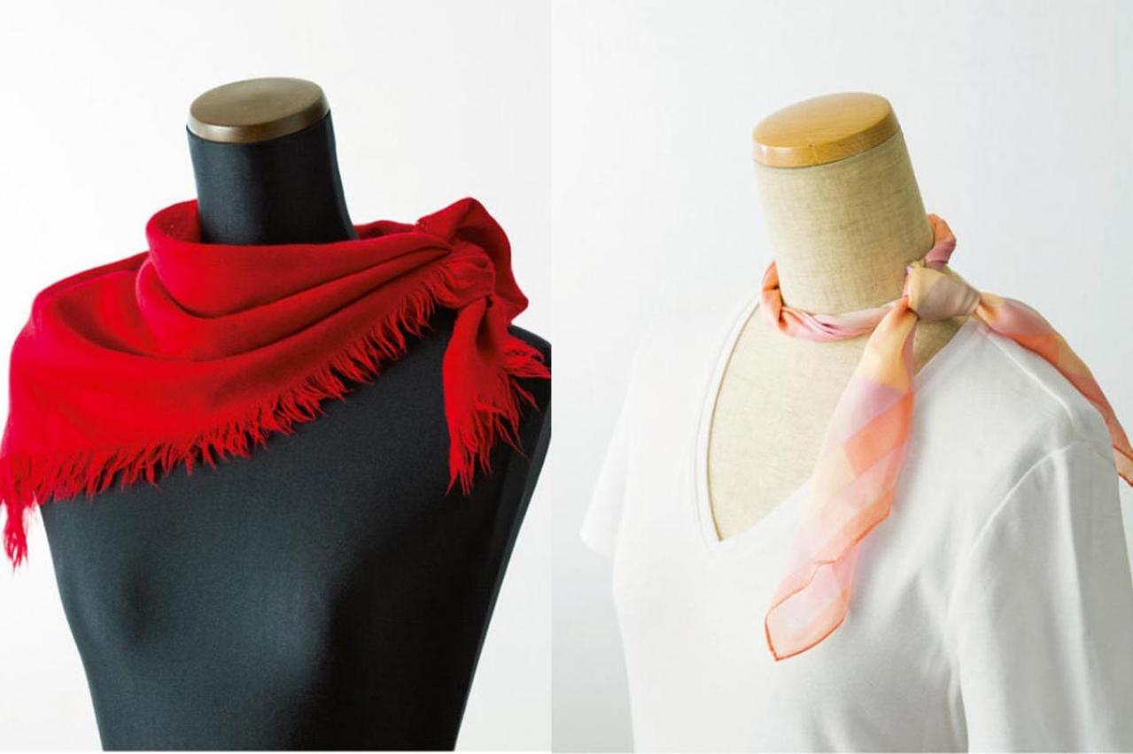 【小さめスカーフ】おしゃれに冷房対策！大人っぽい「カウボーイ」と「ツイスト結び」を解説