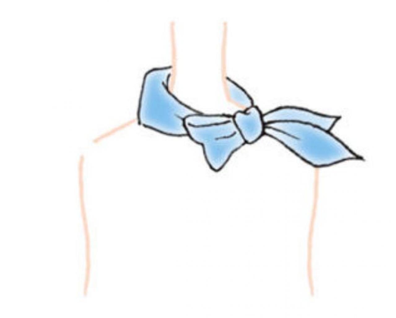 紫外線からも冷房の風からも首をガード【小さめスカーフ】1枚あればできる「ループリボン」と「ピエロ」（画像9）