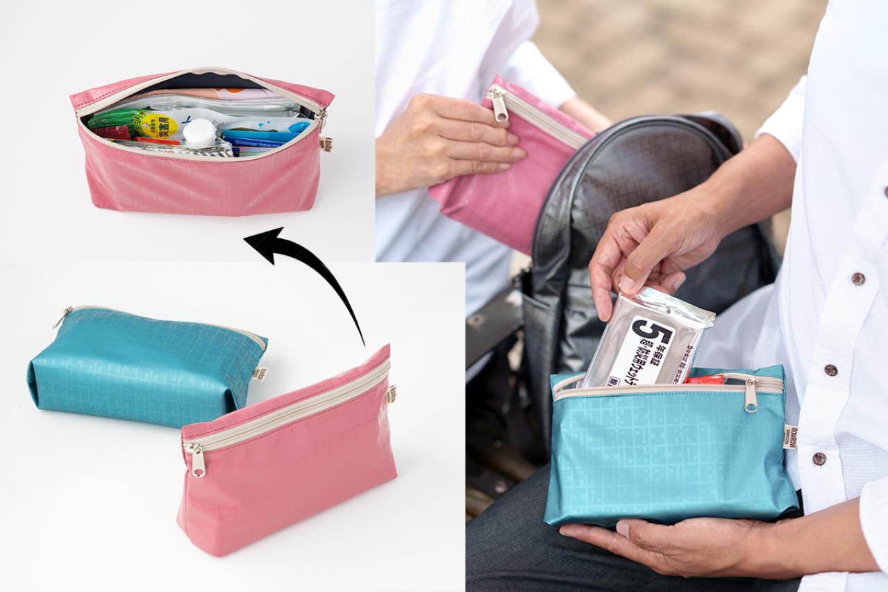 「外出先で被災したら？」安心を詰め込んだこだわりの防災ポーチとその中身を拝見！