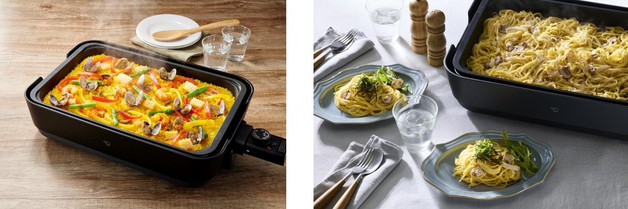 「焼く」から「煮る」まで料理のレパートリーが広がる深さ3.5cmの「深型平面プレート」