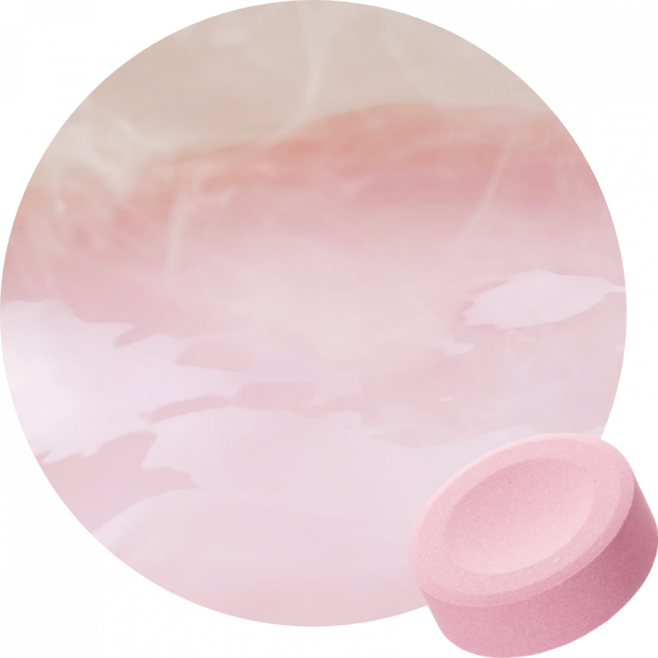 3.睡眠前のリラックスタイムに。やさしい湯色と、シュワとろな新感覚の湯ざわり