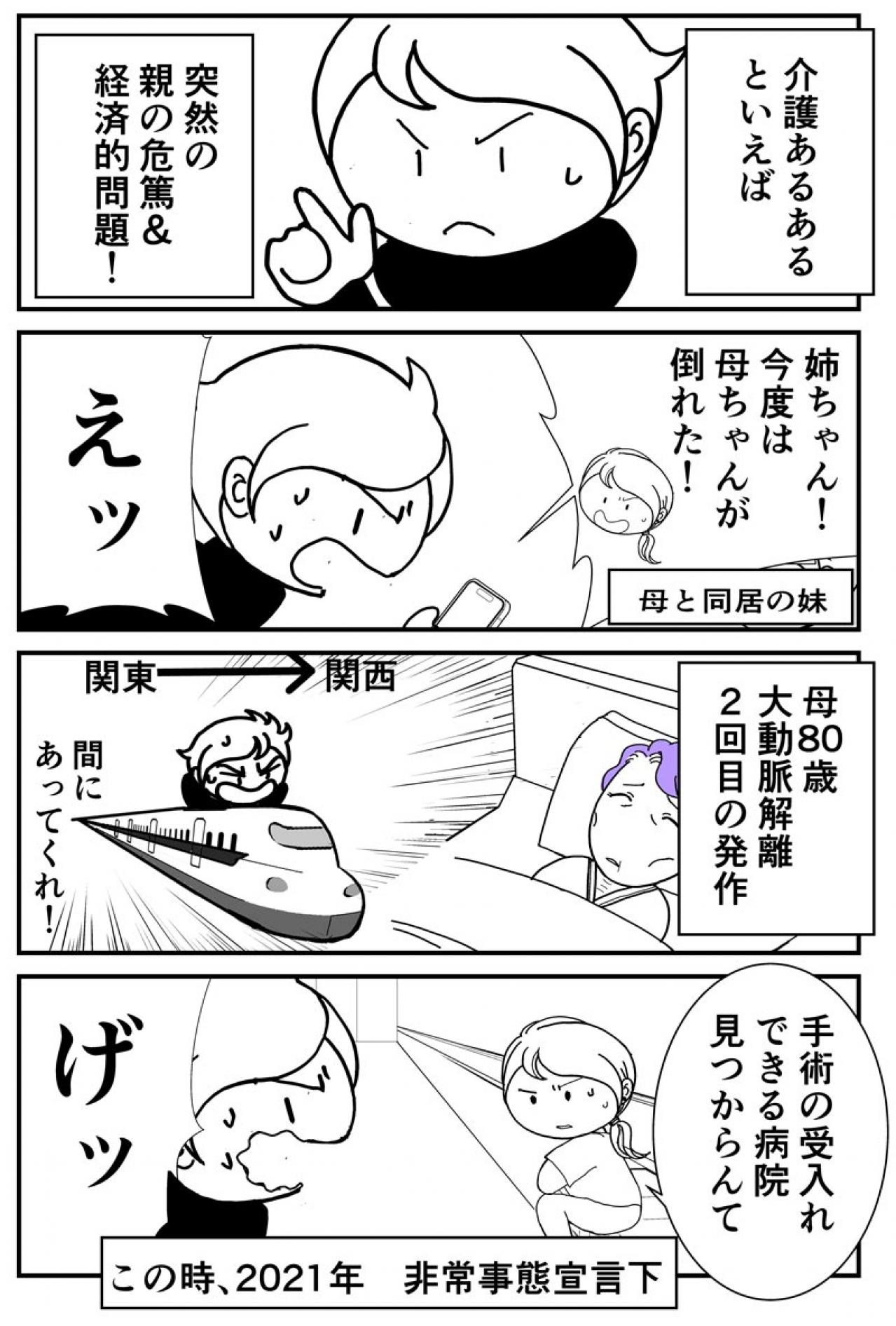 実母が倒れる！そして、「親の治療費をどうする問題」が！！【クアッド介護マンガ＃4】（画像2）