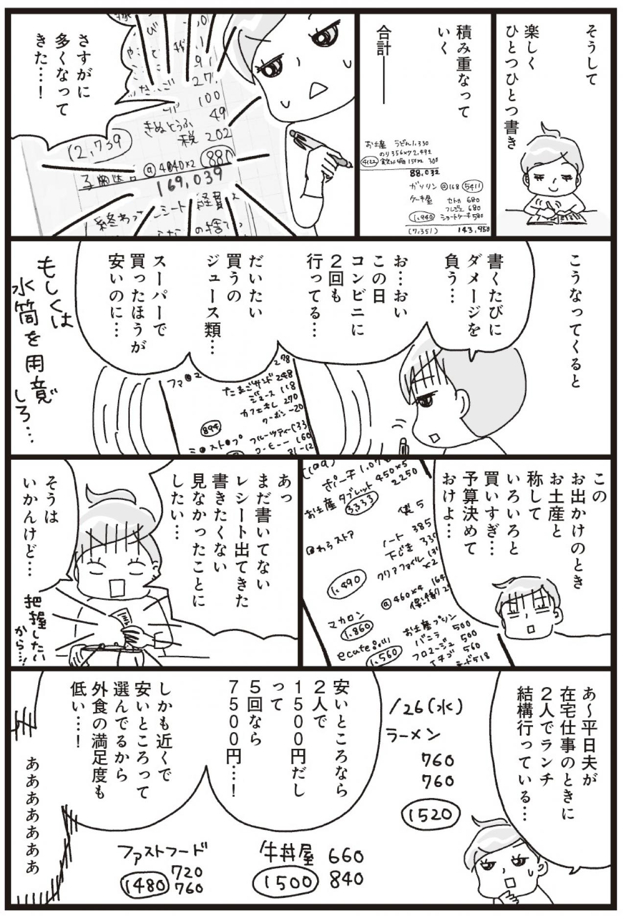 【マンガ・家計簿術＃6】「もう…書きたくない…」早くも挫折!?（画像3）