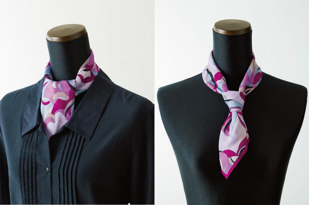 メンズの結び方を取り入れたらこんなにおしゃれ！【プチスカーフの結び方2選】「アスコットタイ」と「ネクタイ結び」