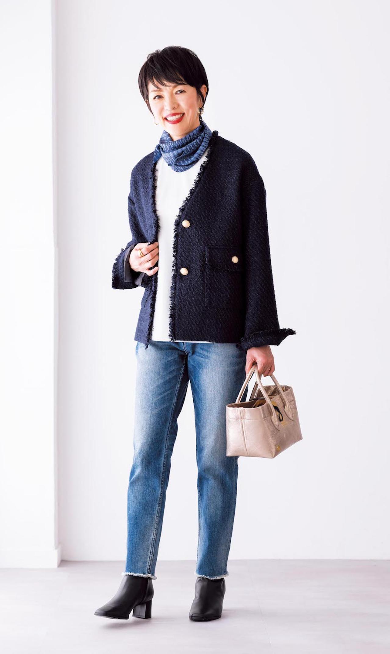 人気スタイリスト・岡部久仁子さんおすすめ！ 今風のシルエットになる【ショート丈の春アウター】3選（画像3）