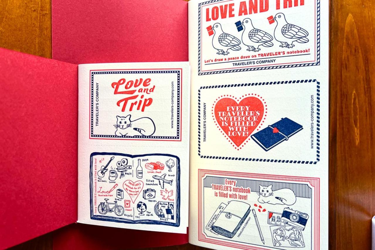 リフィルに綴じ込みのメッセージカード