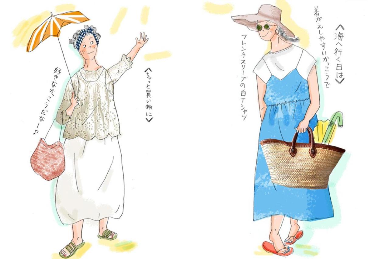 「夏の白シャツ ベストテン！」70歳のイラストレーター 本田葉子さんのゴキゲンな着回しとは？