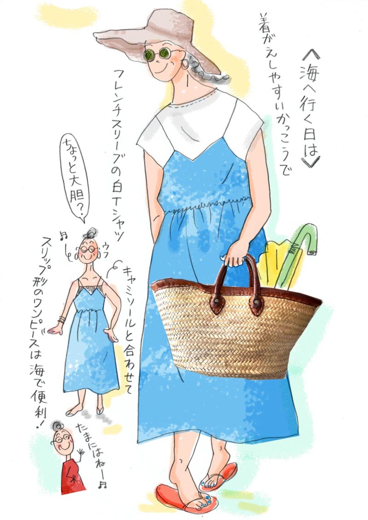 「夏の白シャツ ベストテン！」70歳のイラストレーター 本田葉子さんのゴキゲンな着回しとは？（画像3）