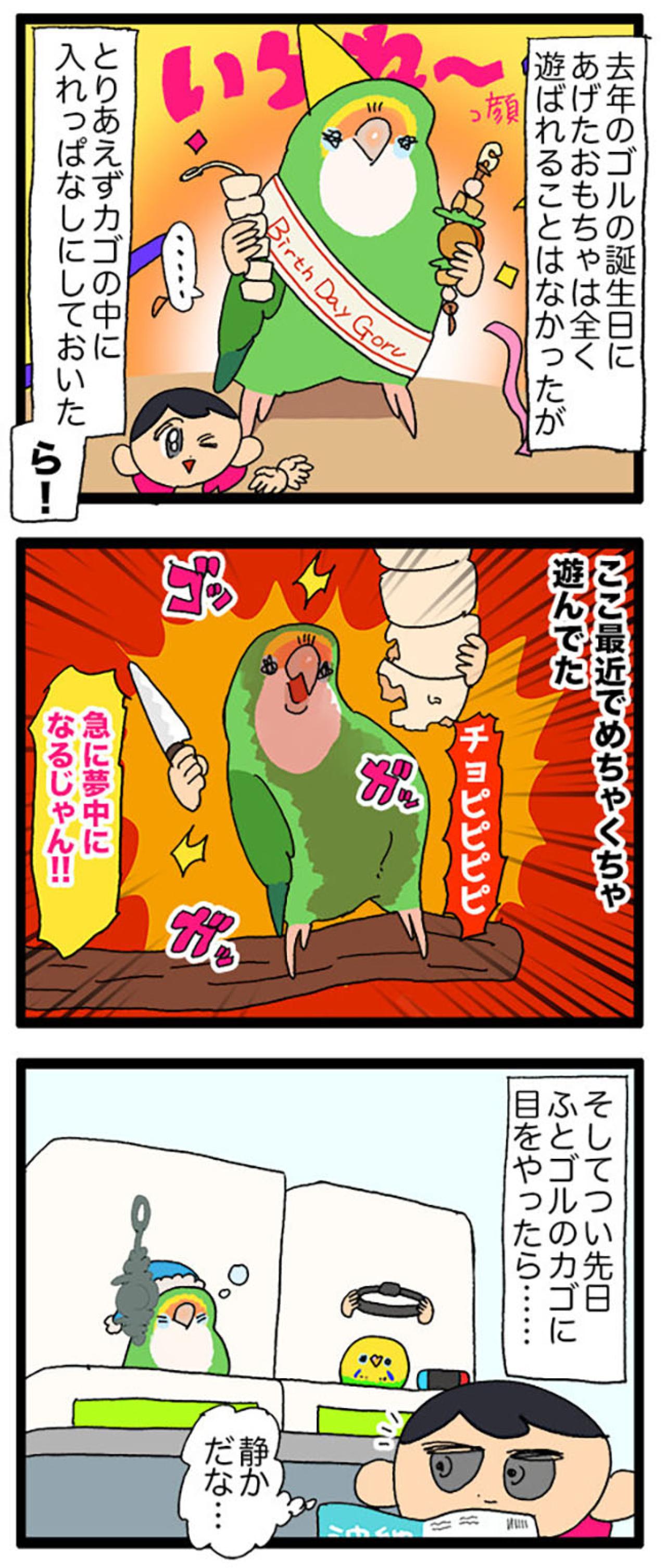 インコの爆弾をミラクルキャッチ！／女帝インコのうれしい心変わり【鳥マンガ＃69】（画像5）