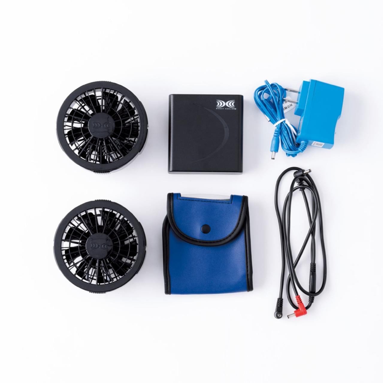 空調服®＋ファン2 個＋ケーブル＋リチウムイオン バッテリー＋バッテリーケース＋ AC充電アダプター