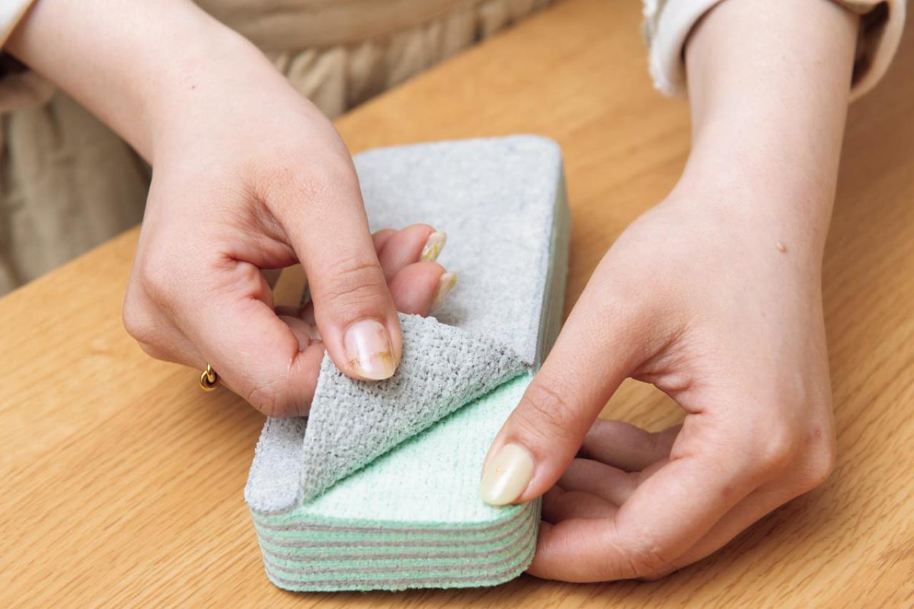 【はがせるニトリのスポンジ】「このスポンジ何回使えるの？！」ずぼら主婦がびっくり！