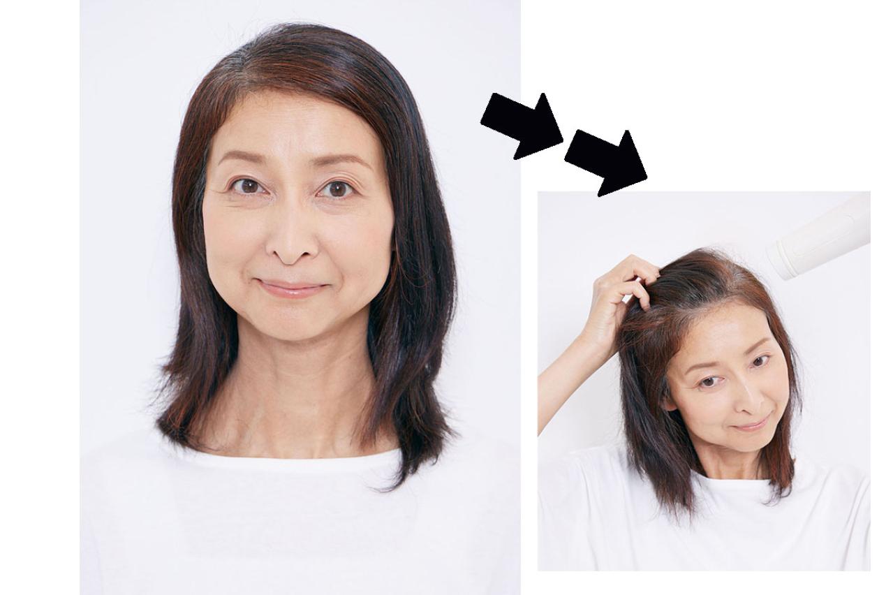 【50代ヘア】「根本のぺしゃんこが気になります」50代なら必須の美容家電を使えばこんなにボリュームアップ！？
