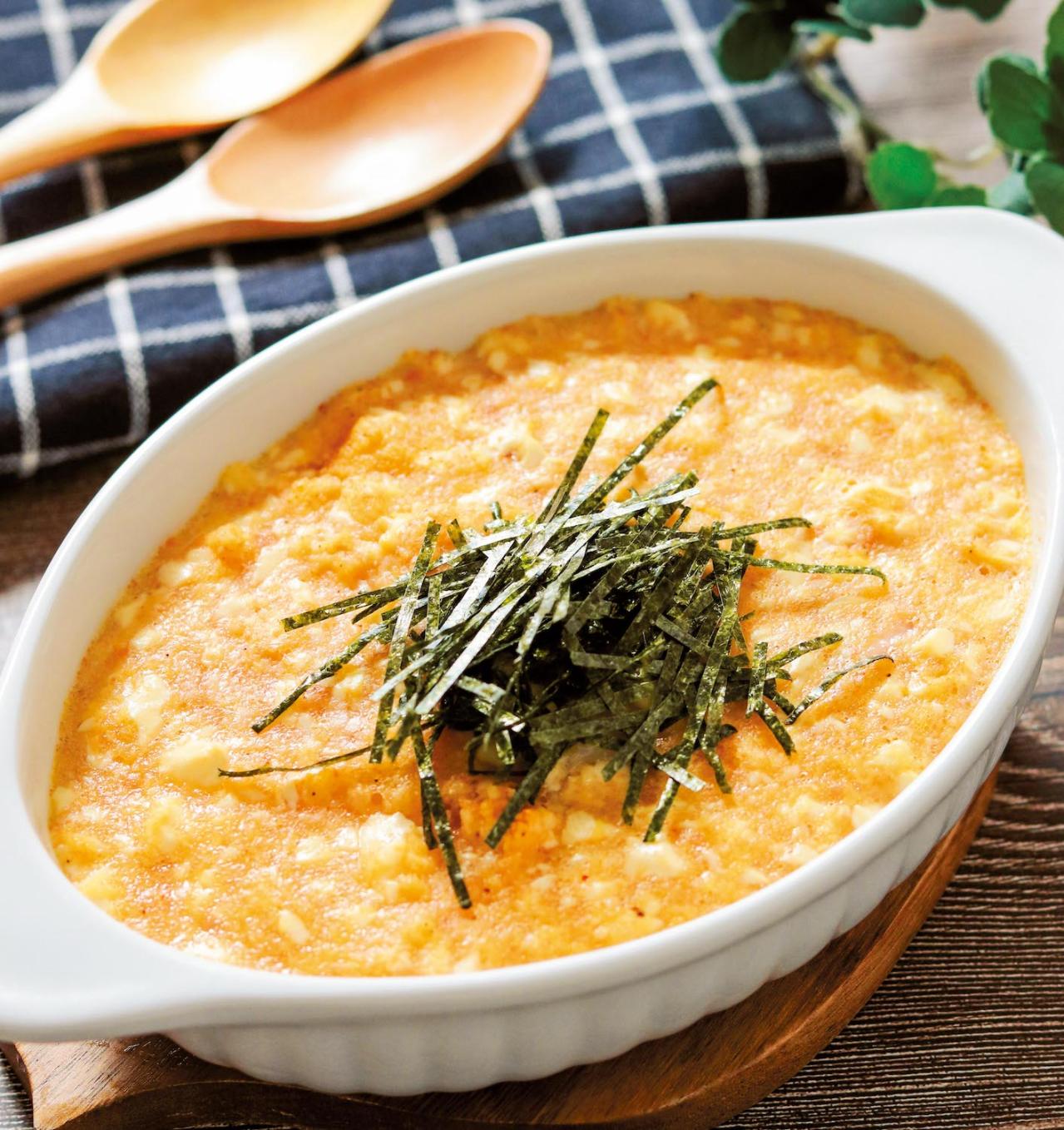 缶詰、加工品で簡単！【豆腐の超高速・節約レシピ】2選「ほうれんそうの豆腐マヨサラダ」「長いもと豆腐のふわふわ明太焼き」（画像3）