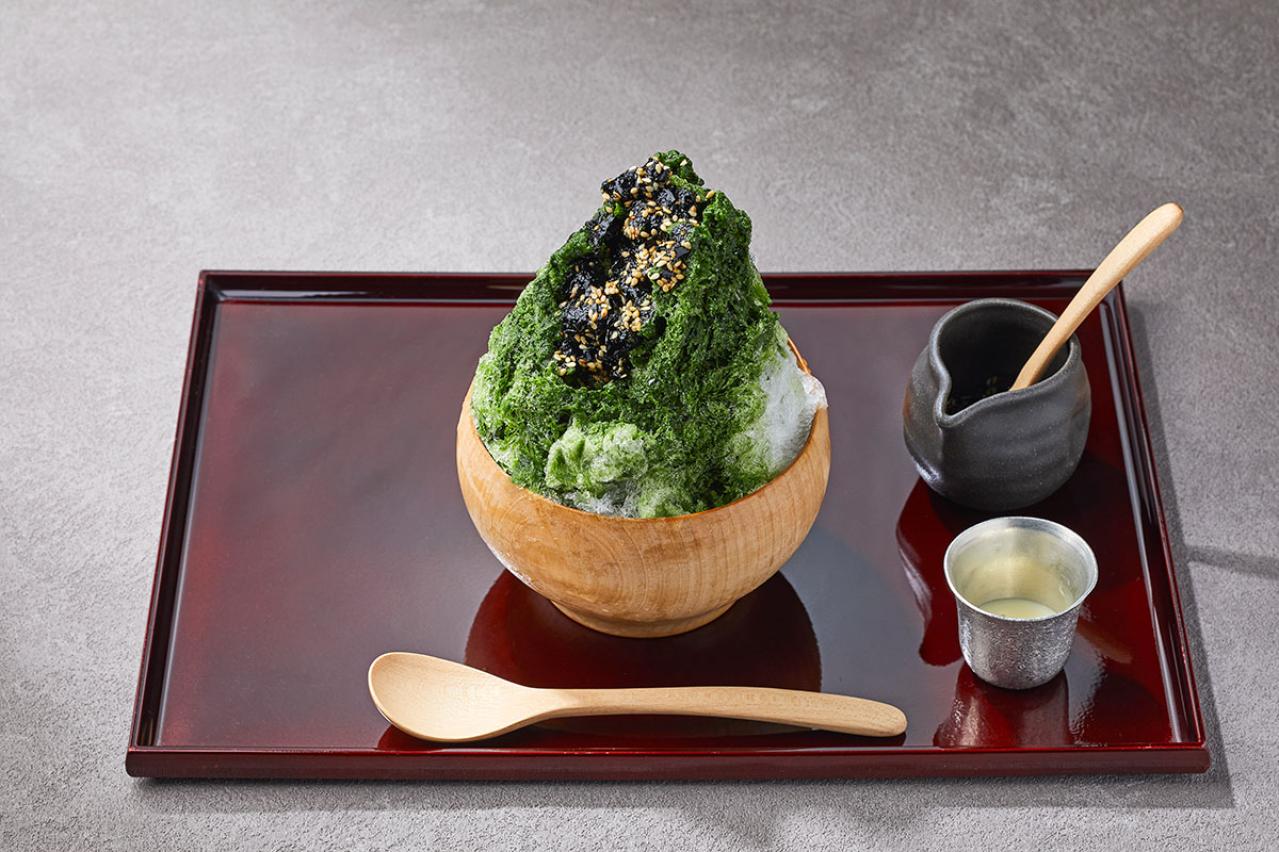 【夏季限定】「かき氷に、海苔？」山本山 ふじヱ茶房で味わう感動の宇治抹茶かき氷　その驚きの味変とは？（画像2）
