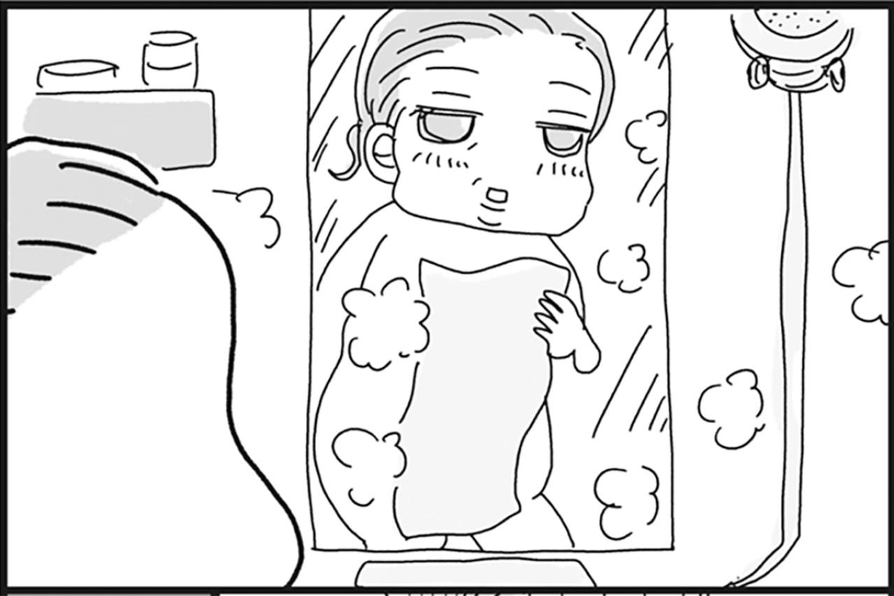 「え、やば…」お風呂場で目にした衝撃の姿。そして子供の頃の記憶がよみがえる…【ダイエット挑戦マンガ#3】