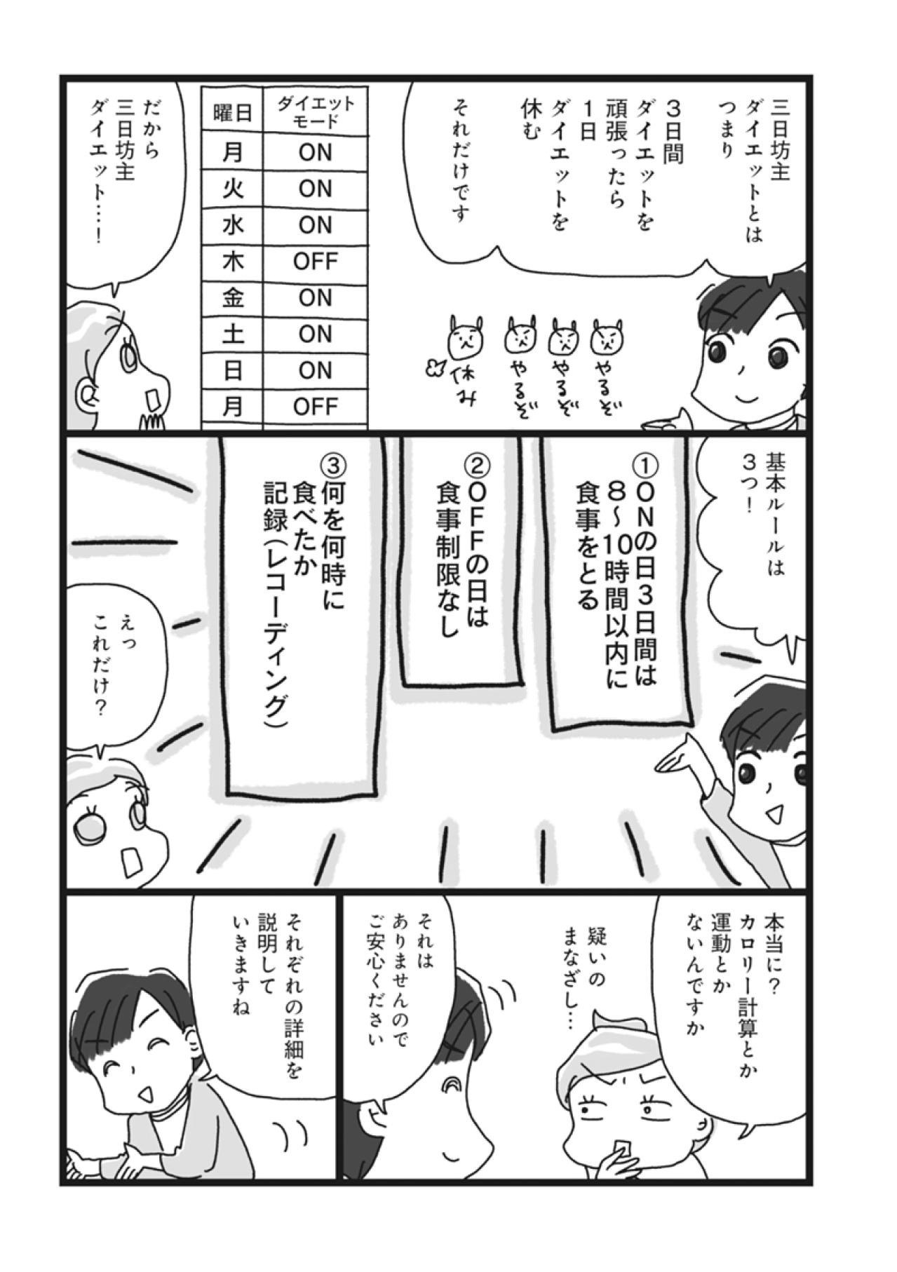 成功率90％以上の三日坊主ダイエット。50代からでも一生続けられる驚きのメソッド【ダイエット挑戦マンガ#12】（画像3）